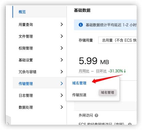域名管理页面